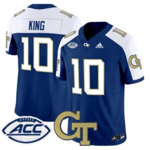 Haynes King  #10 Georgia Tech Yellow Jackets ACC Vapor   Navy Alternate