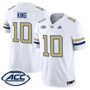 Haynes King  #10 Georgia Tech Yellow Jackets ACC Vapor Patch   White