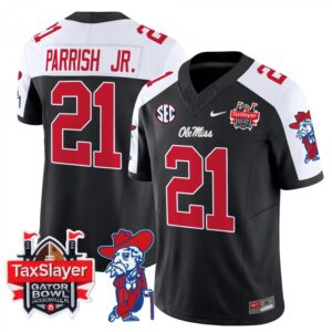 Henry Parrish Jr.  #21 Ole Miss Rebels Gator Bowl Vapor   Black Alternate