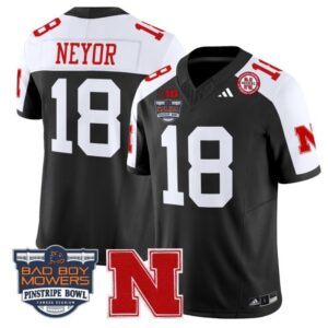 Isaiah Neyor  #18 Nebraska Cornhuskers 2025 Pinstripe Bowl   Black Alternate