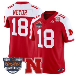 Isaiah Neyor  #18 Nebraska Cornhuskers 2025 Pinstripe Bowl   Red Alternate