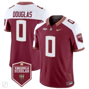 J. Douglas  #0 Florida State Seminoles Scholar Patch Vapor   Maroon Alternate
