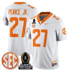 J. Pearce Jr.  #27 Tennessee Volunteers  Playoff First Round Patch  White