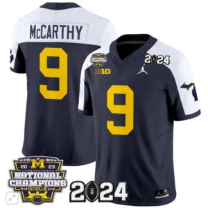 J.J. McCarthy  #9 Michigan Wolverines 2024 Michigan State Style Vapor  Navy Alte