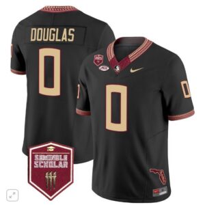 Ja?Khi Douglas  #0 Florida State Seminoles Scholar Patch Vapor   Black