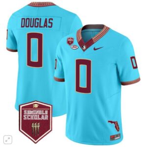 Ja?Khi Douglas  #0 Florida State Seminoles Scholar Patch Vapor   Blue
