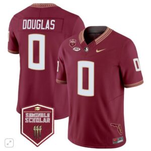 Ja?Khi Douglas  #0 Florida State Seminoles Scholar Patch Vapor   Maroon