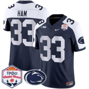 Jack Ham  #33 Penn State Nittany Lions Fiesta Bowl Patch   Navy Alternate