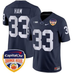 Jack Ham  #33 Penn State Nittany Lions Orange Bowl Patch   Navy