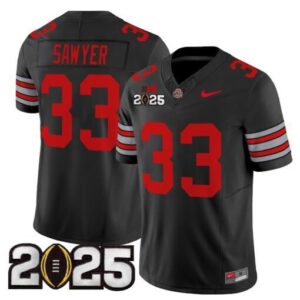 Jack Sawyer  #33 Ohio State Buckeyes Heritage Stripe 2025 CFP Final   Black