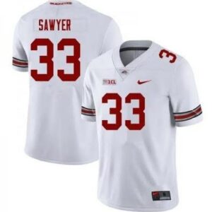Jack Sawyer  #33 Ohio State Buckeyes Home Vapor Patch   White