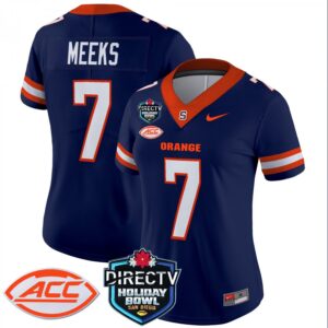 Jackson Meeks  #7 Syracuse Orange 2025 Holiday Bowl Patch Vapor   Navy