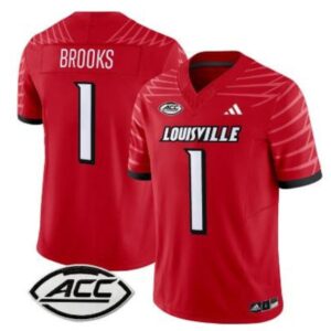 Ja'Corey Brooks  #1 Louisville Cardinals ACC Vapor Patch College   Red