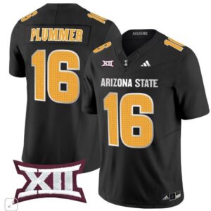 Jake Plummer  #16 Arizona State Sun Devils Home Patch Vapor   Black
