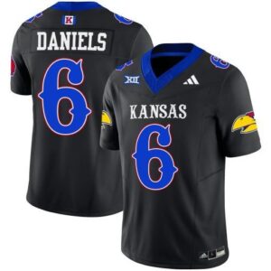 Jalon Daniels  #6 Kansas Jayhawks Vapor Patch College   Black