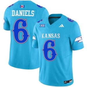 Jalon Daniels  #6 Kansas Jayhawks Vapor Patch College   Blue