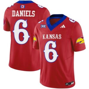 Jalon Daniels  #6 Kansas Jayhawks Vapor Patch College   Red