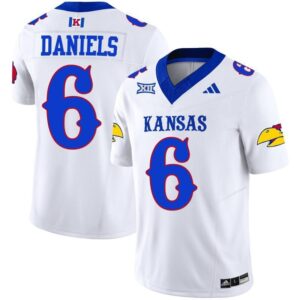 Jalon Daniels  #6 Kansas Jayhawks Vapor Patch College   White