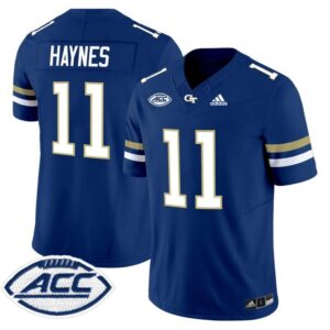 Jamal Haynes  #11 Georgia Tech Yellow Jackets ACC Vapor Patch   Navy