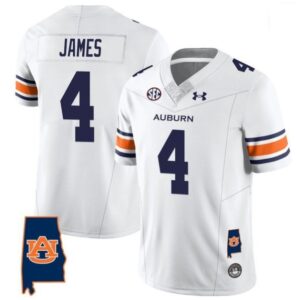 James  #4 Auburn Tigers Alabama Patch Vapor SEC   White