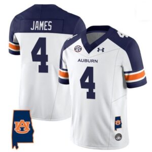 James  #4 Auburn Tigers Alabama Patch Vapor SEC   White Alternate