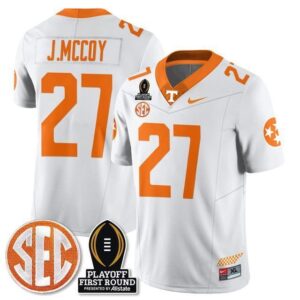 Jermod McCoy  #27 Tennessee Volunteers  Playoff First Round Patch  White
