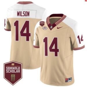 Johnny Wilson  #14 Florida State Seminoles Scholar Vapor Patch   - Gold Alter