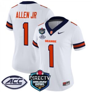 LeQuint Allen JR.  #1 Syracuse Orange 2025 Holiday Bowl Patch Vapor   White