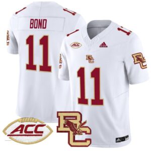 Lewis Bond  #11 Boston College Eagles 2024 Vapor Patch   White