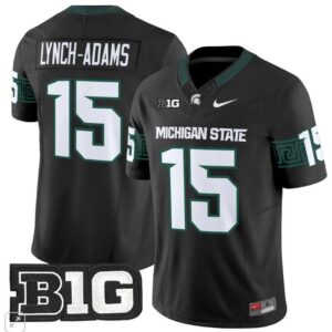Lynch ? Adams  #15 Michigan State Spartans Vapor B1G Patch College   Black