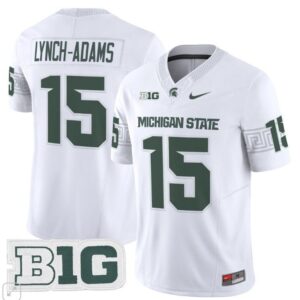 Lynch ? Adams  #15 Michigan State Spartans Vapor B1G Patch College   White