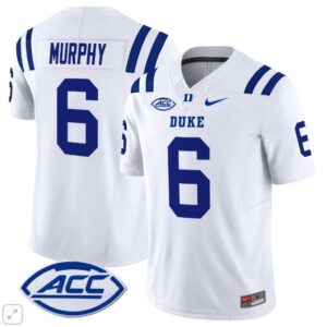 Maalik Murphy  #6 Duke Blue Devils ACC Vapor Patch College   White