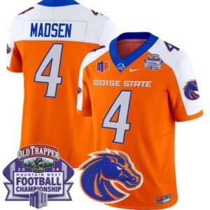 Maddux Madsen  #4 Boise State Broncos Championship Vapor   Orange Alternate