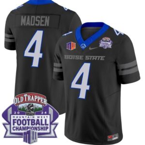 Maddux Madsen  #4 Boise State Broncos Championship Vapor Patch   Black