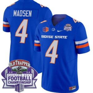 Maddux Madsen  #4 Boise State Broncos Championship Vapor Patch   Royal