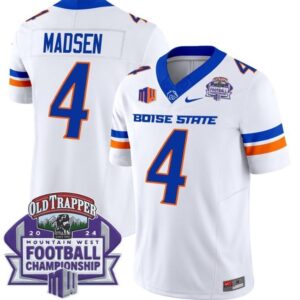 Maddux Madsen  #4 Boise State Broncos Championship Vapor Patch   White