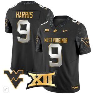 Major Harris  #9 West Virginia Mountaineers Vapor Patch   Black Limited