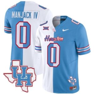 Manjack IV  #0 Houston Cougars Oilers Inspired Vapor Map Patch   Split