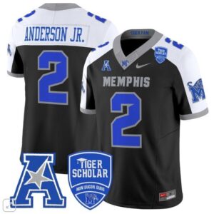 Mario Anderson JR  #2 Memphis Tigers Vapor Patch College  All  Black Alternate
