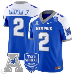 Mario Anderson JR  #2 Memphis Tigers Vapor Patch College  All  Royal Alternate