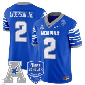 Mario Anderson JR  #2 Memphis Tigers Vapor Patch College  All  Royal Blue