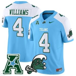 Mario Williams  #4 Tulane Green Wave Home Vapor Patch   Blue Alternate