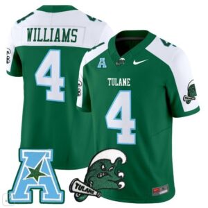 Mario Williams  #4 Tulane Green Wave Home Vapor Patch   Green Alternate