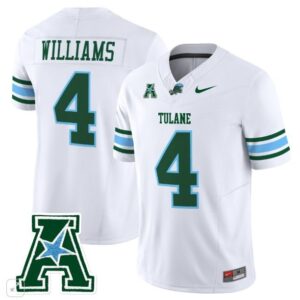 Mario Williams  #4 Tulane Green Wave Home Vapor Patch   White