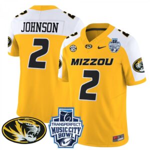 Marquis Johnson  #2 Missouri Tigers Music City Bowl Vapor   Gold Alternate