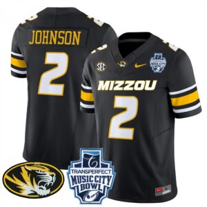 Marquis Johnson  #2 Missouri Tigers Music City Bowl Vapor Patch   Black