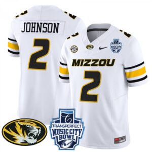 Marquis Johnson  #2 Missouri Tigers Music City Bowl Vapor Patch   White