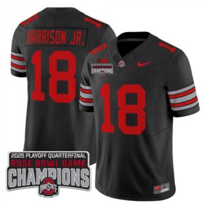 Marvin Harrison JR  #18  Ohio State Buckeyes Rose Bowl Champions   Black