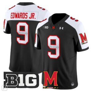 Maryland Terrapins Billy Edwards JR.  #9 Home Vapor College   Black Alternate