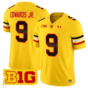 Maryland Terrapins Billy Edwards JR.  #9 Home Vapor Patch College   Gold